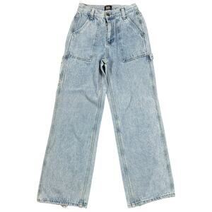 Simple Society Carpenter Jeans Light Wash Straight Leg Utility Denim - 1 / 25